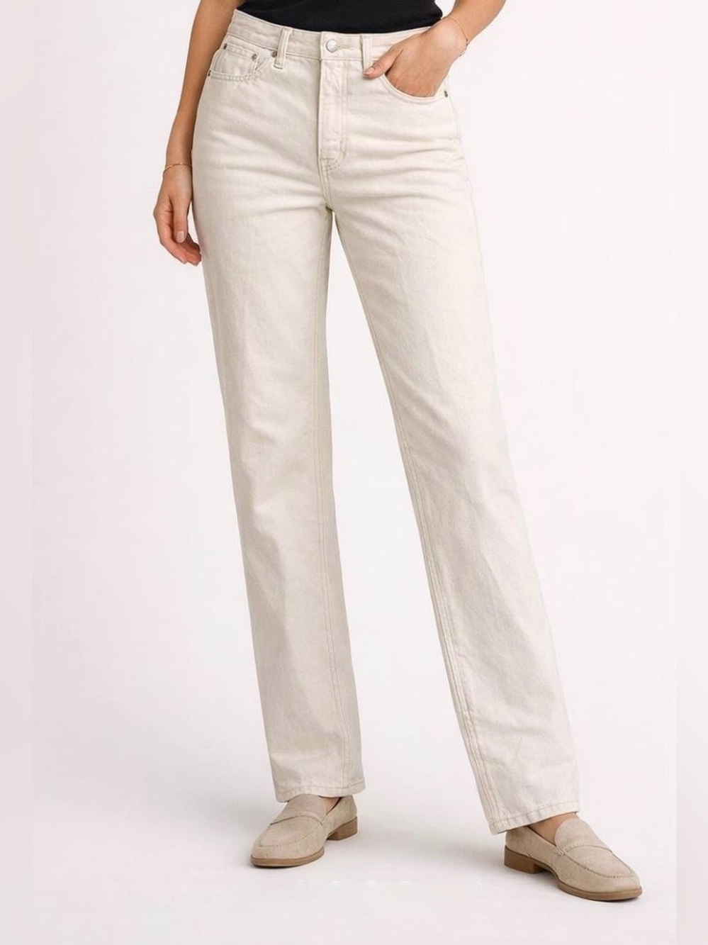 J.Crew Cream Classic Straight-Leg Women's Jeans
